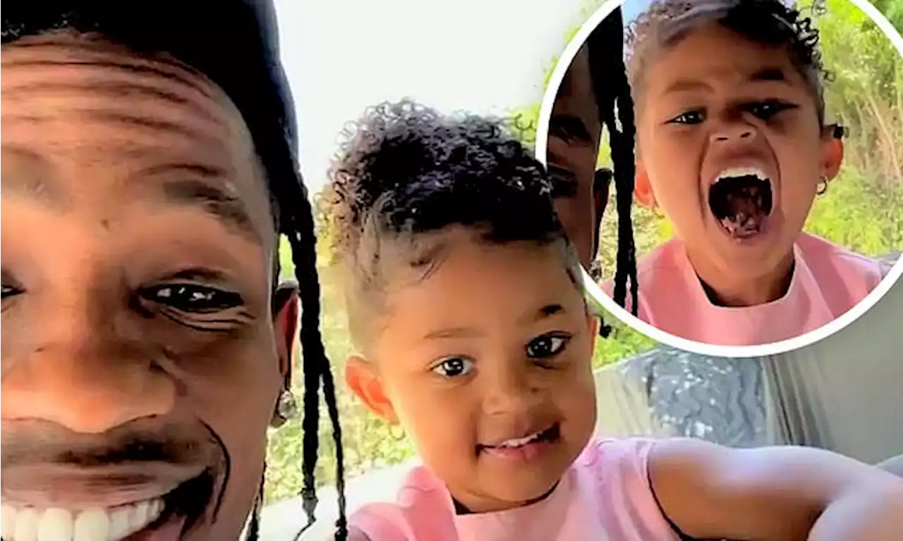 Travis Scott posts snap with his daughter Stormi at Easter party