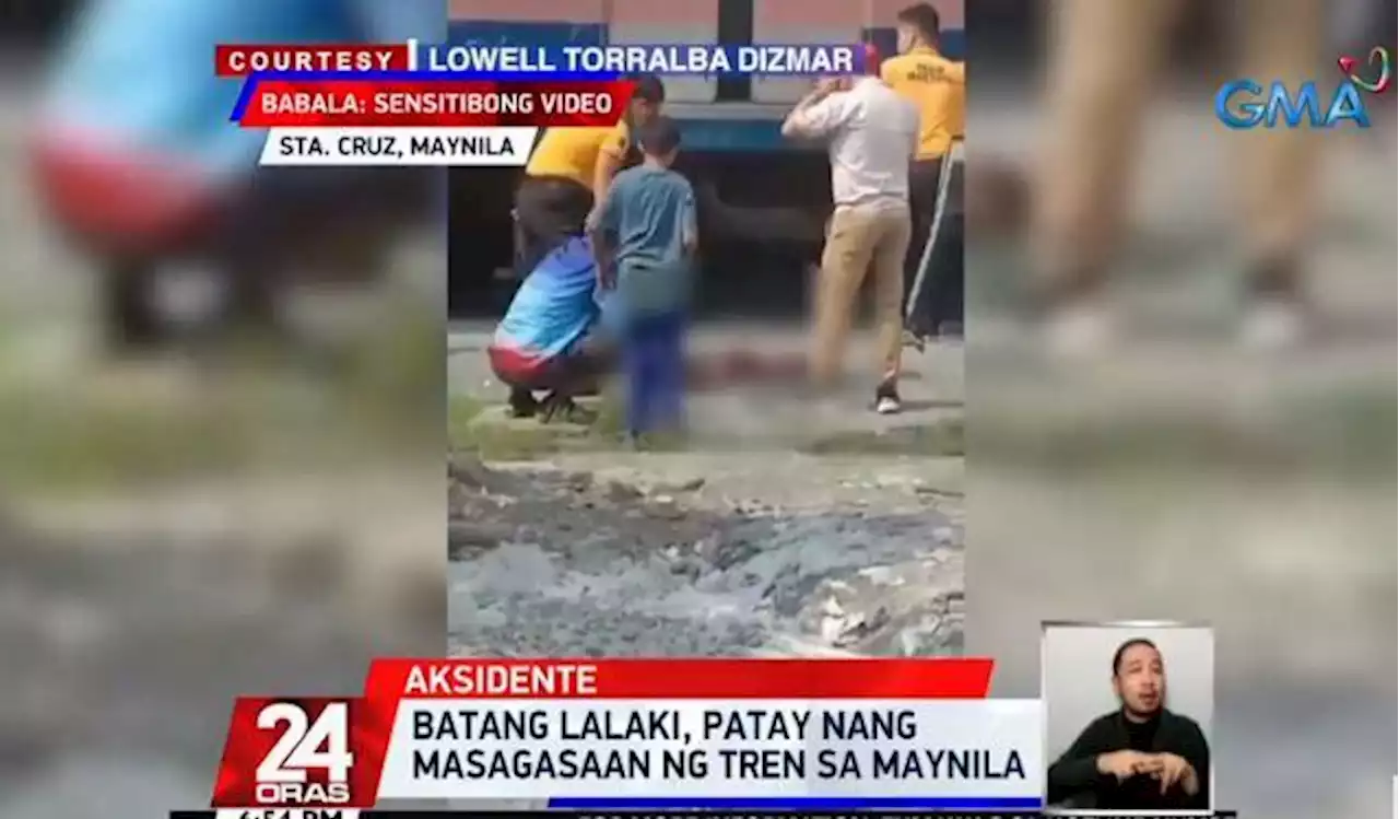 Body of child run over by train in Manila yet to be claimed from mortuary