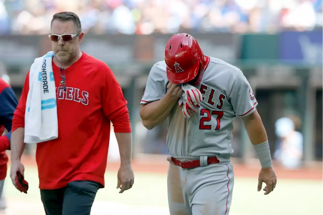 Angels beat Rangers, avoid serious injury to Mike Trout