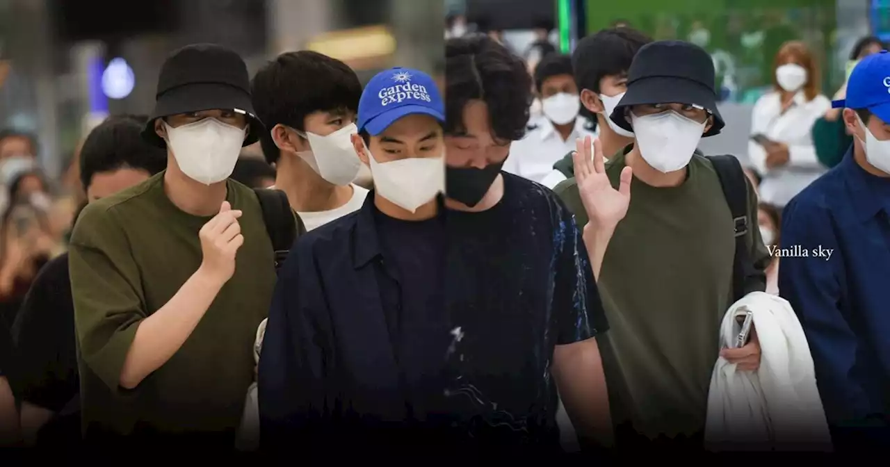 แฟนคลับพรึบสนามบิน โบกมือลา หัวหน้าฮง 'คิมซอนโฮ' กลับเกาหลี หลังบินถ่ายหนังเมืองไทย