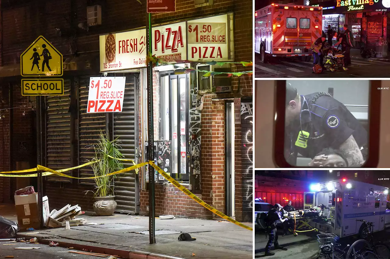 Innocent bystander struck by stray bullet outside NYC pizzeria: cops