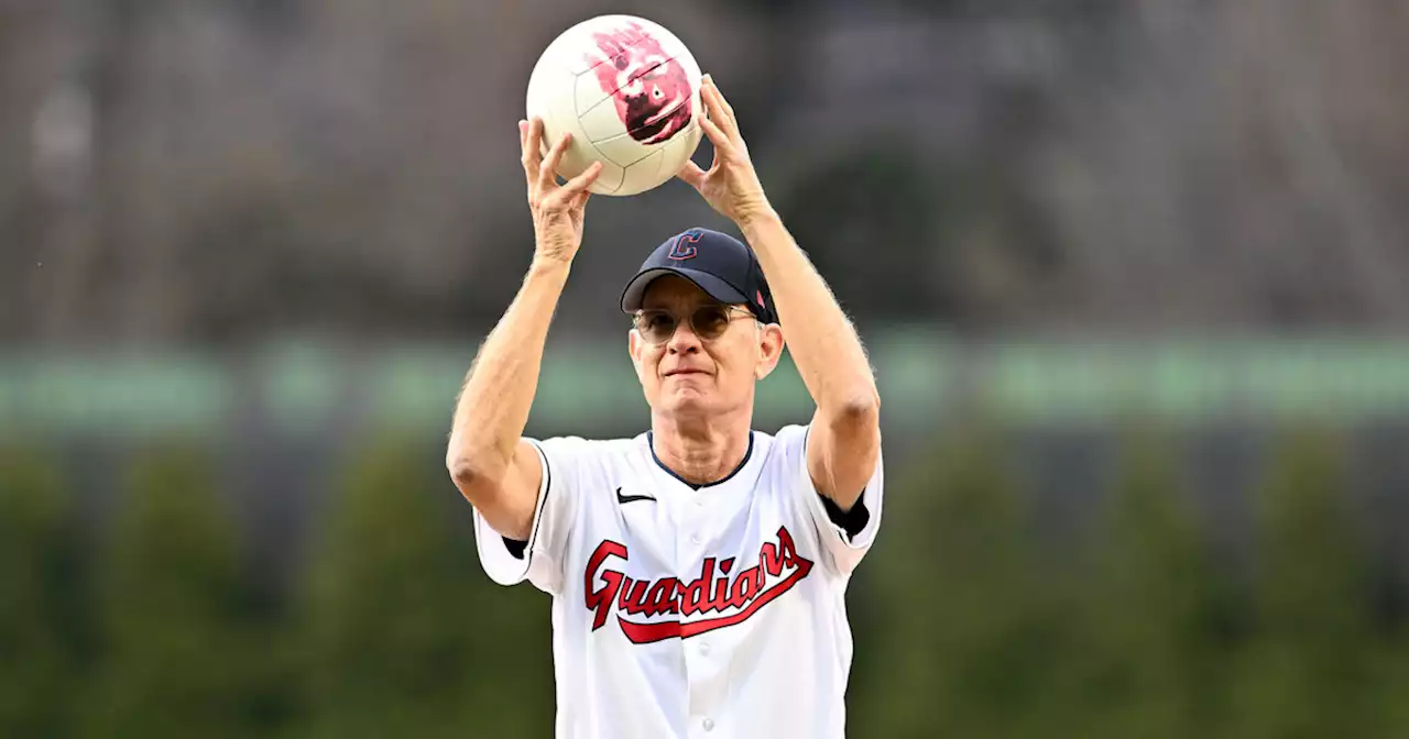 Tom Hanks reunites with Wilson from 'Cast Away' to throw out an unforgettable 1st pitch