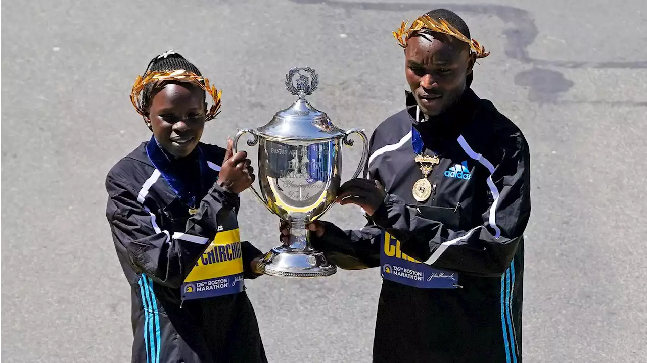 Kenyans win Boston Marathon: See scenes from the race