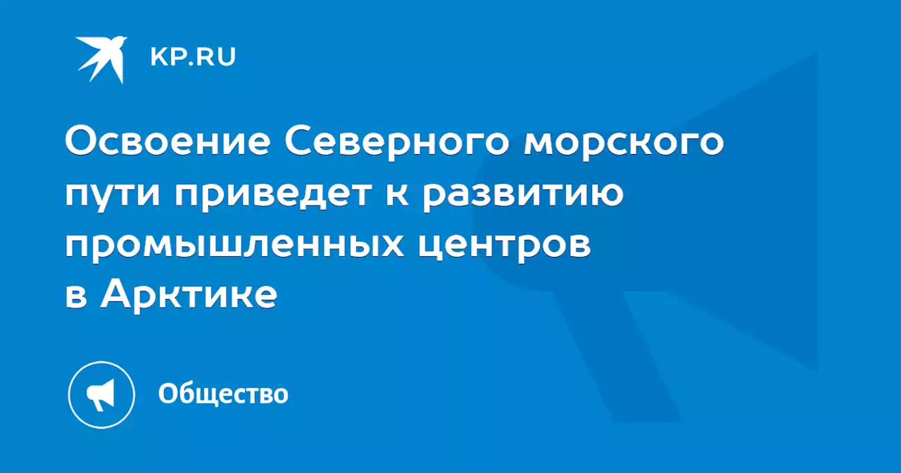 Освоение Северного морского пути приведет к развитию промышленных центров в Арктике