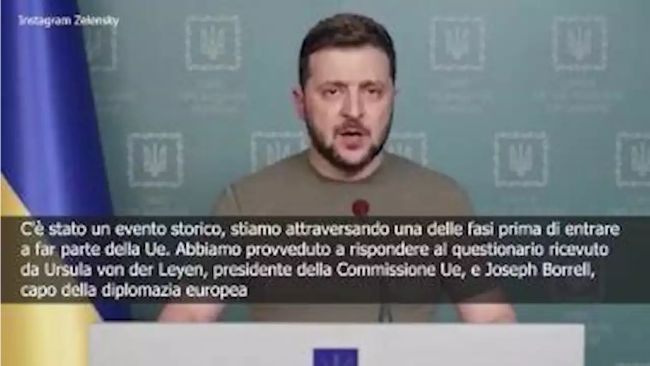 Zelensky: 'Consegnato questionario per adesione Ue, speriamo in risposta rapida' - Il Sole 24 ORE