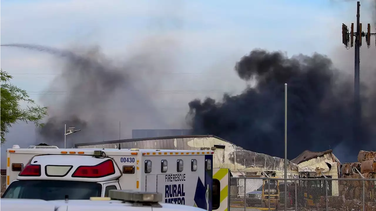 Photos: Huge fire at Tucson recycling center