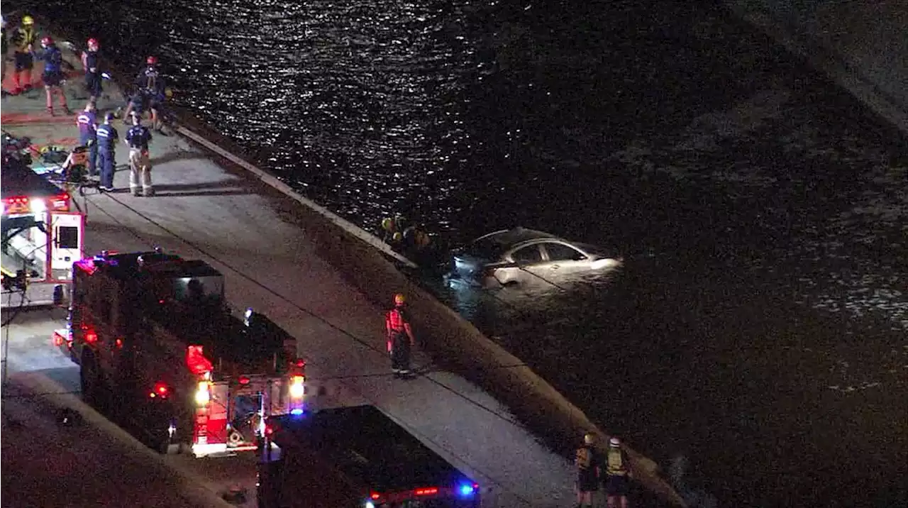 Crews rescue person from car in canal near 56th St & Indian School Rd