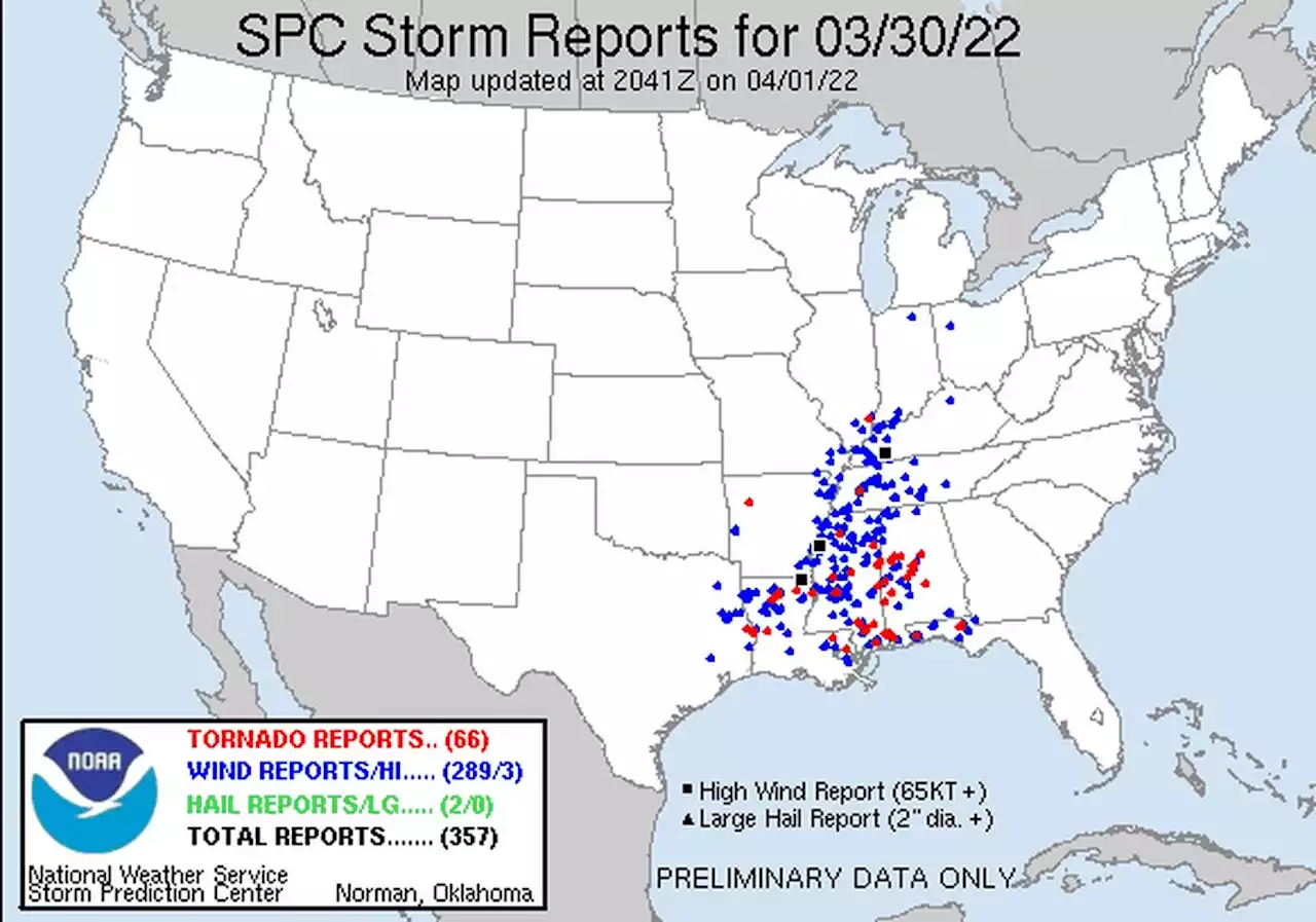 Tornado count from Wednesday now up to 12