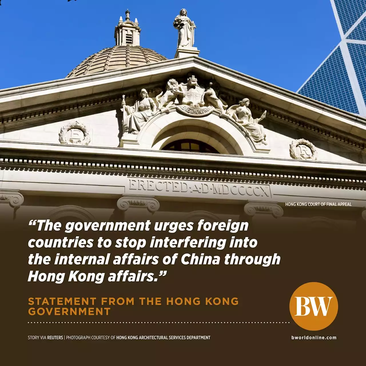 Hong Kong govt ‘strongly opposes’ UK, US report on city’s diminishing freedoms - BusinessWorld Online