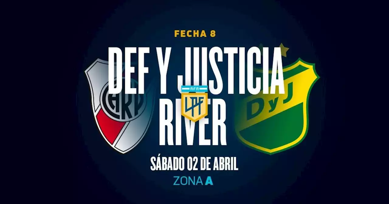 Defensa y Justicia - River: hora, formaciones y por dónde verlo en vivo