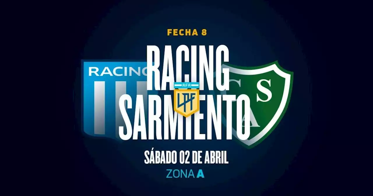 Racing - Sarmiento: hora, probables formaciones y TV