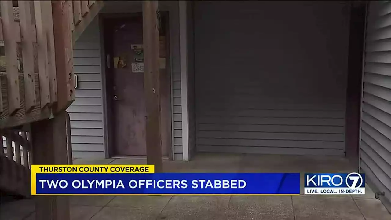 Two Olympia officers stabbed, officer shoots suspect