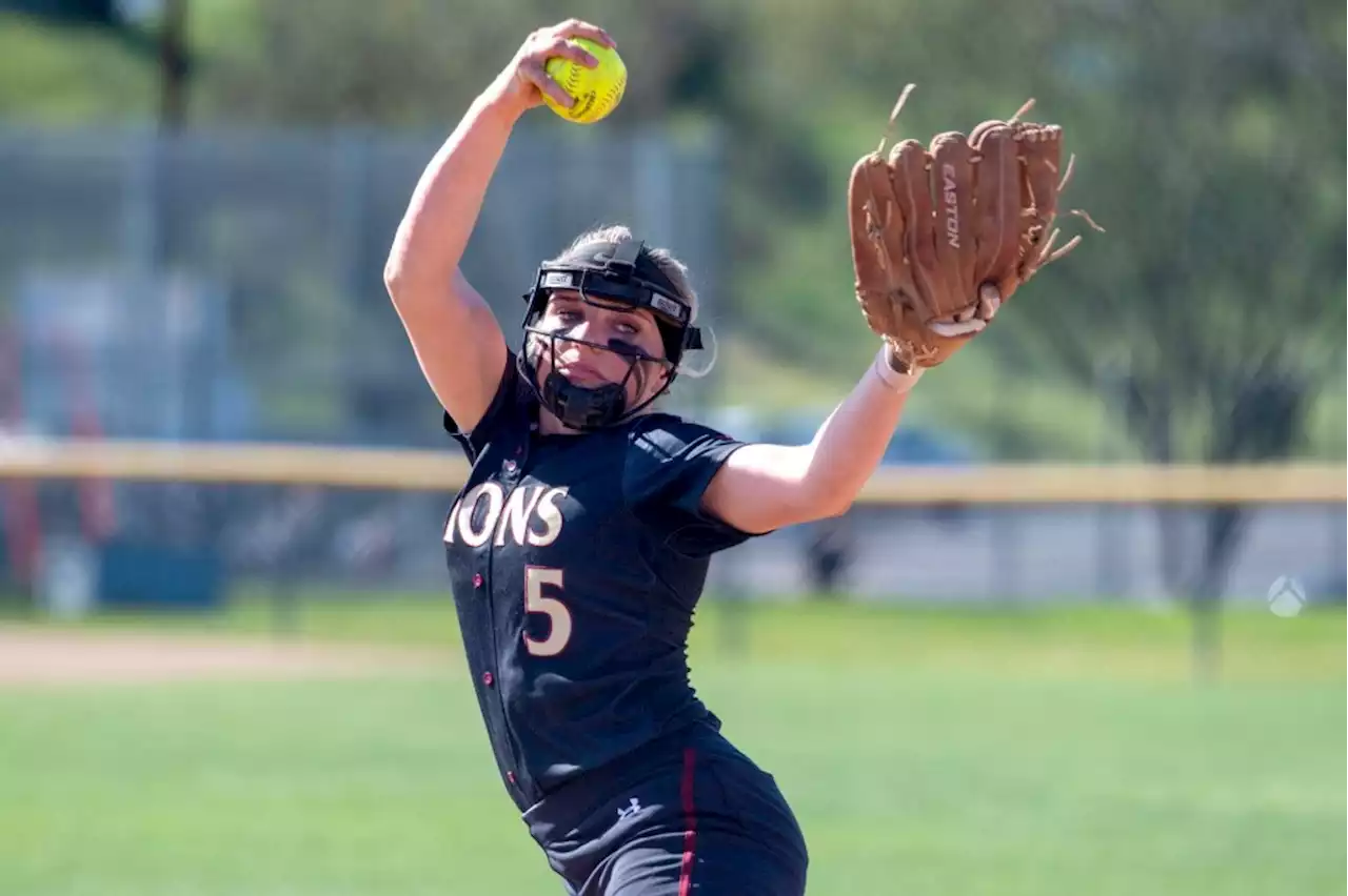 Oaks Christian’s Micaela Kastor dominating from the circle and plate with fearless approach