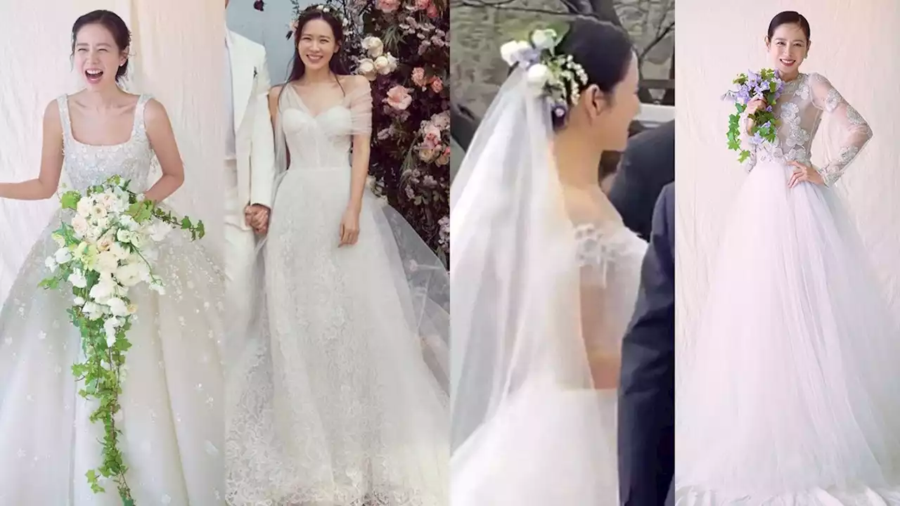 4 ชุดแต่งงาน ของเจ้าสาวแห่งทศวรรษ ซนเยจิน รวมทุกความสวยหวานละมุน