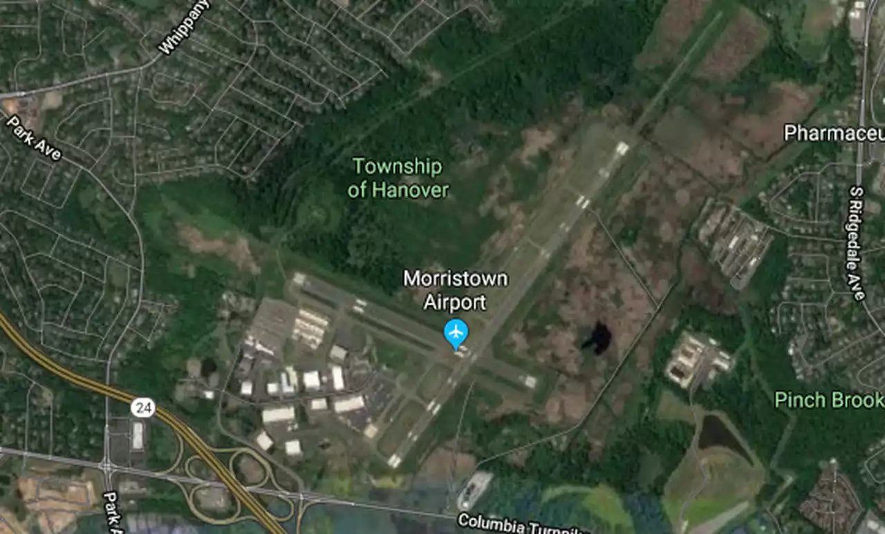 Private plan rolls off runway at Morristown airport