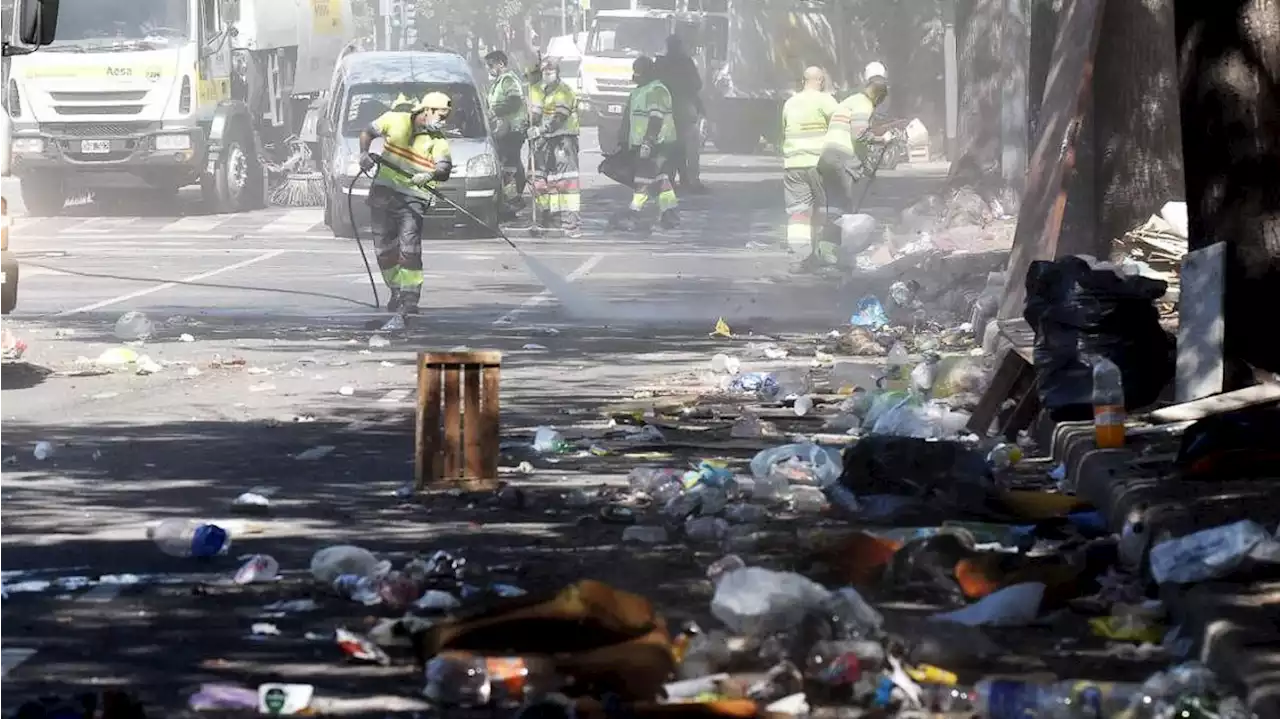 Después del acampe en la 9 de Julio, hubo incidentes entre la Policía y los manifestantes