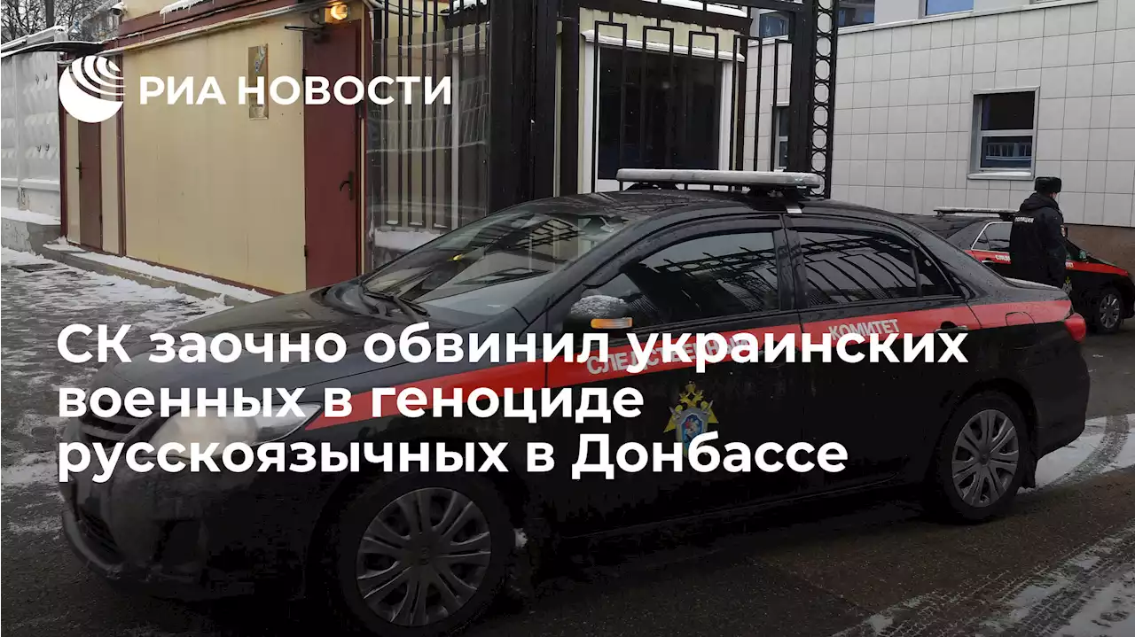 СК заочно обвинил украинских военных в геноциде русскоязычных в Донбассе