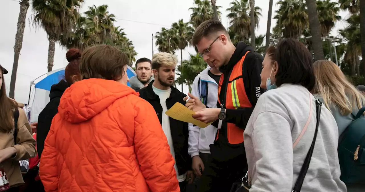 Hundreds of Ukrainians are waiting in Tijuana to request protection in the United States