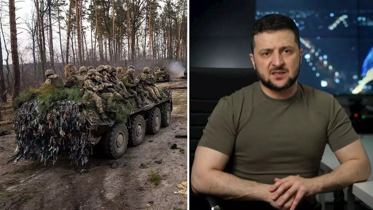 Zelenskyj: Ryska styrkor drar sig tillbaka ”långsamt men märkbart”