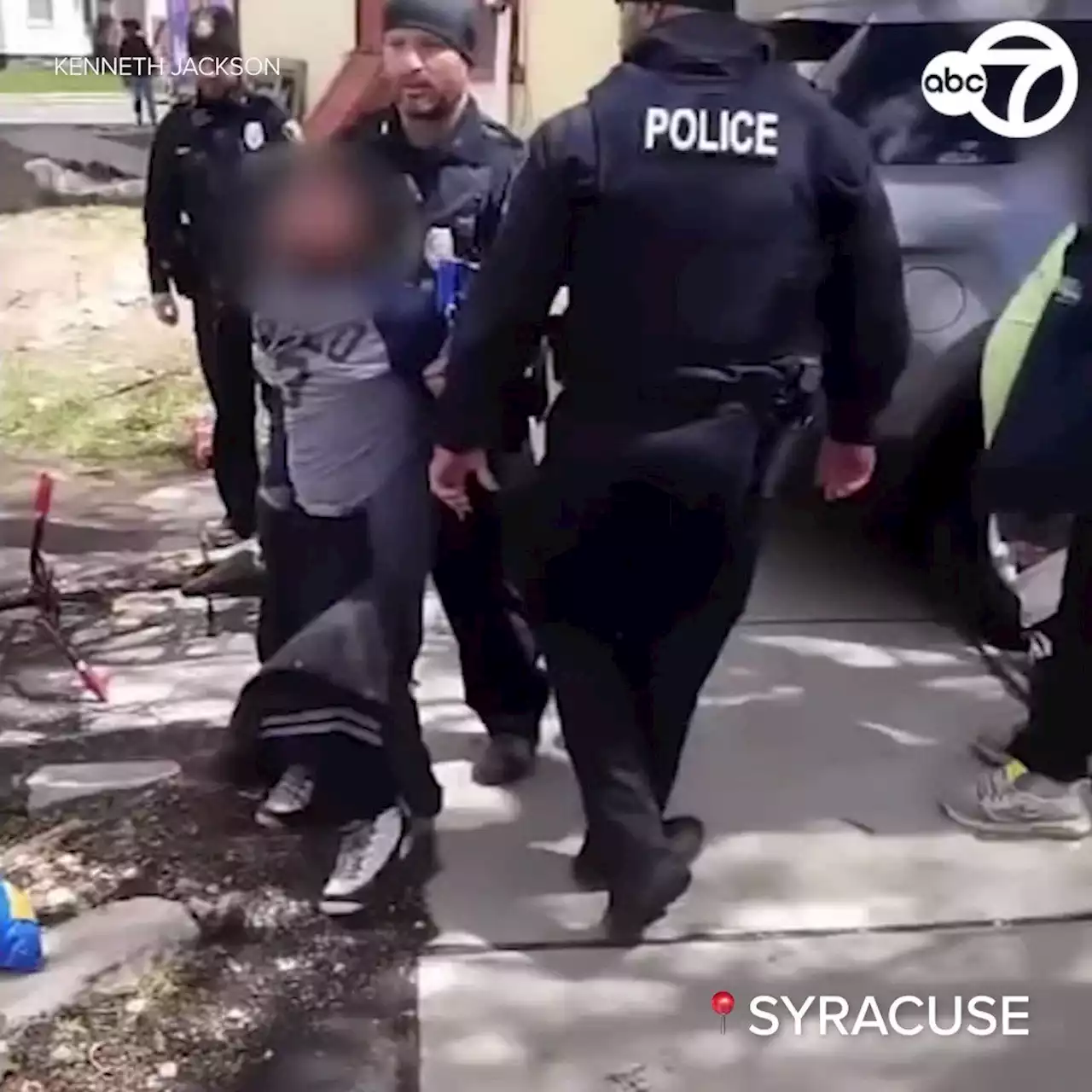 Syracuse police investigating video of 8-year-old boy being put in patrol car | abc7ny.com