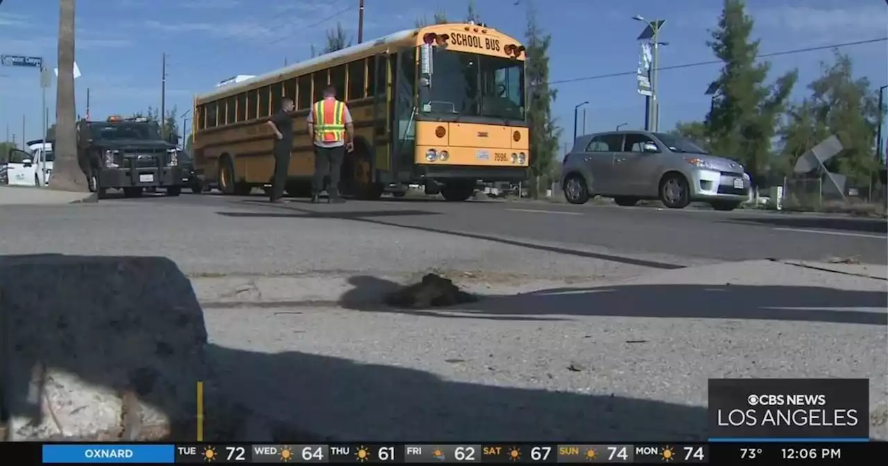 School bus, other vehicles collide in Valley Glen area