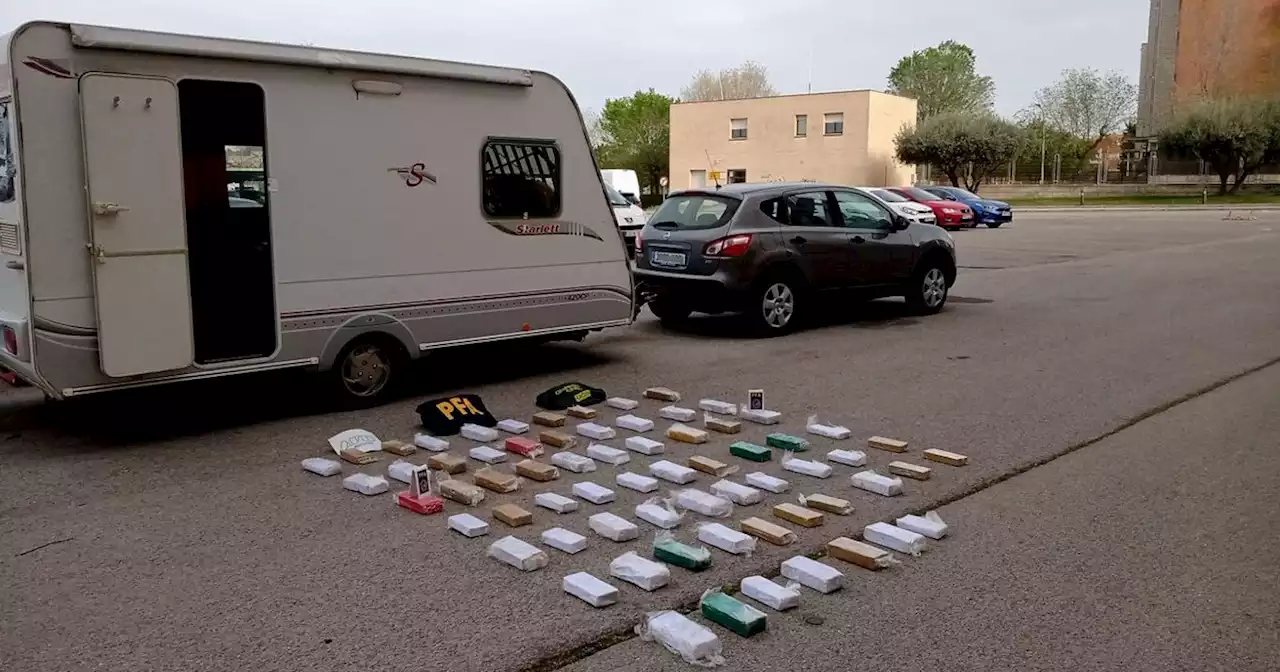 Quisieron llevar a España una casilla rodante con 71 kilos de cocaína