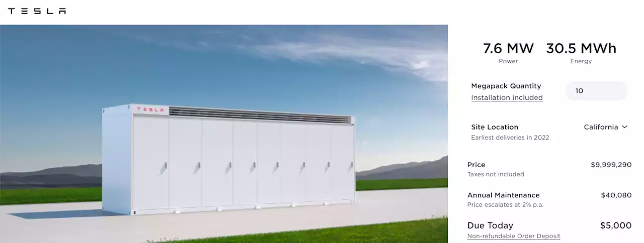 PG&E's Tesla Megapack Is Now Operational