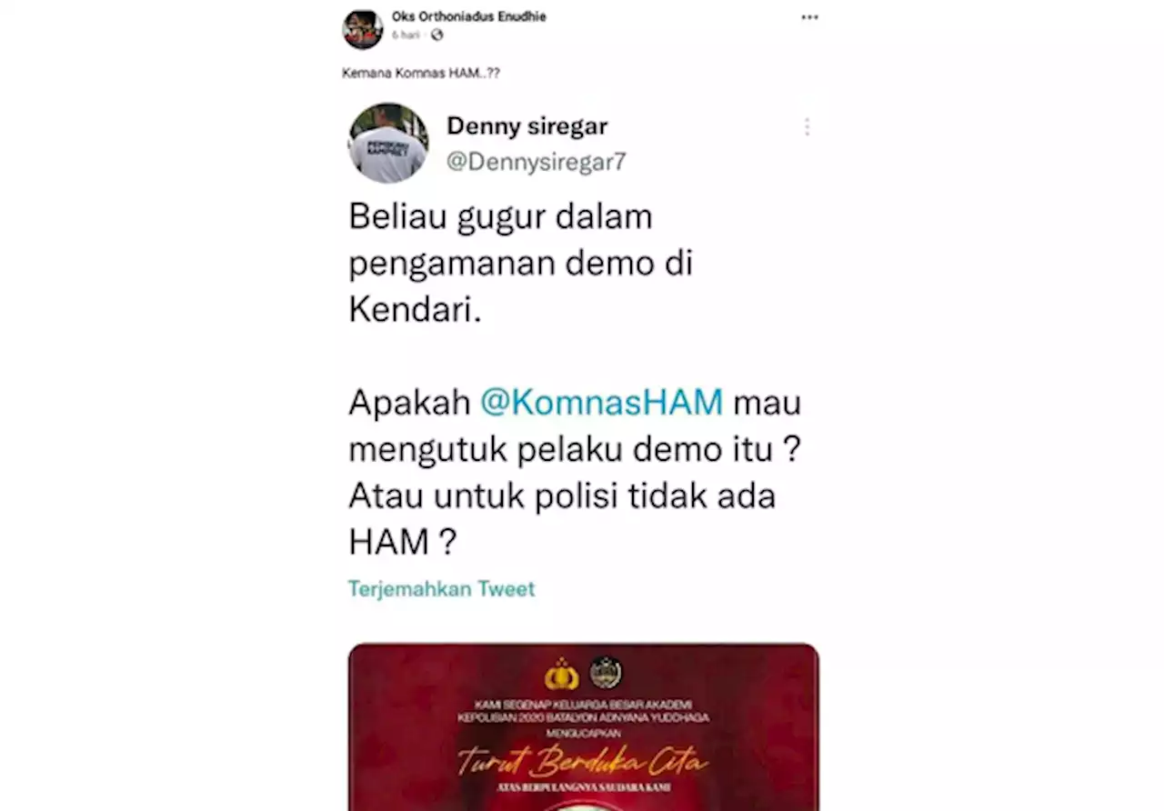 Polisi Meninggal karena Kecelakaan, Bukan Bentrok saat Demonstrasi