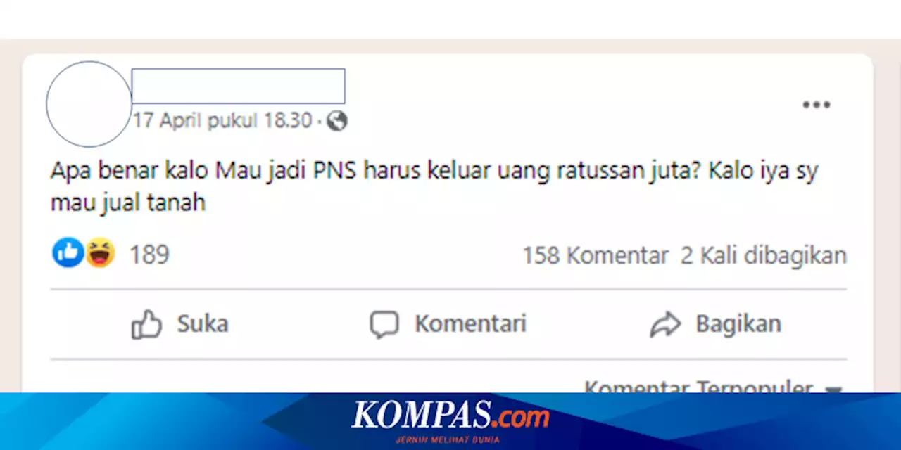 Ramai soal Jadi PNS Harus Keluar Uang Ratusan Juta, Apa Kata BKN?