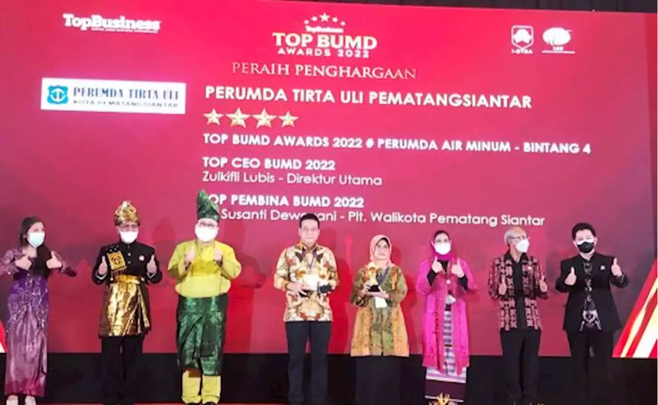 Wali Kota Pematangsiantar Raih Top Pembina BUMD 2022