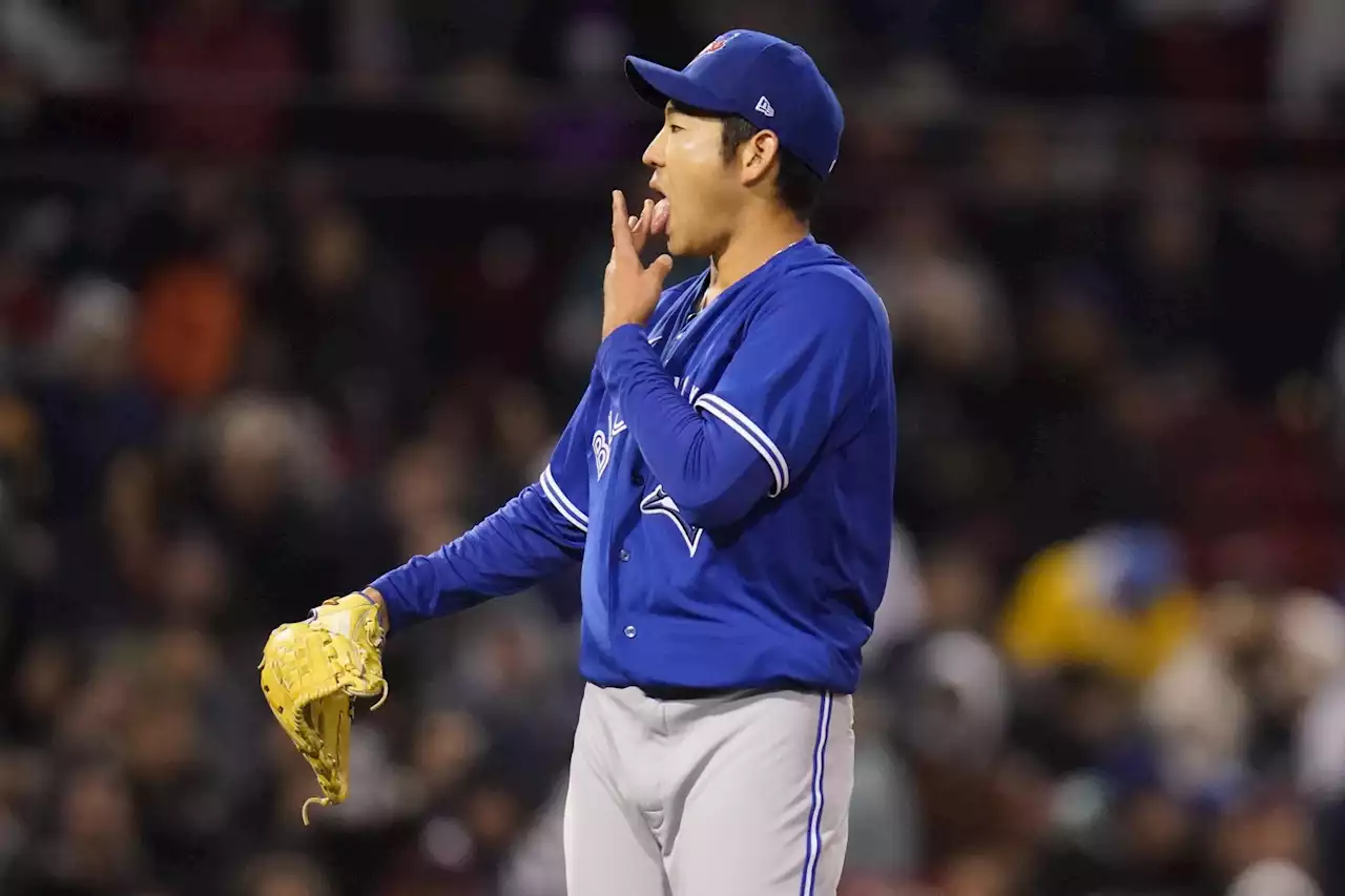 Angel Hernandez awards base after Yusei Kikuchi licks fingers on mound