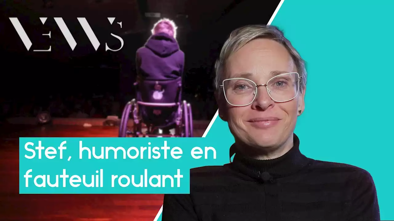 Humoriste en chaise, Stef fait du 'sit-up' pour rendre drôle 'une situation pourrie'