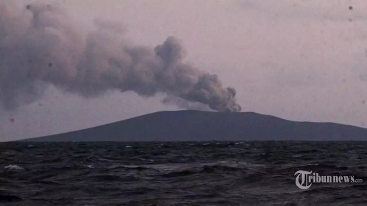 Foto-foto Aktivitas Gunung Anak Krakatau, Erupsi 7 Kali di Bulan April - Tribunnews.com