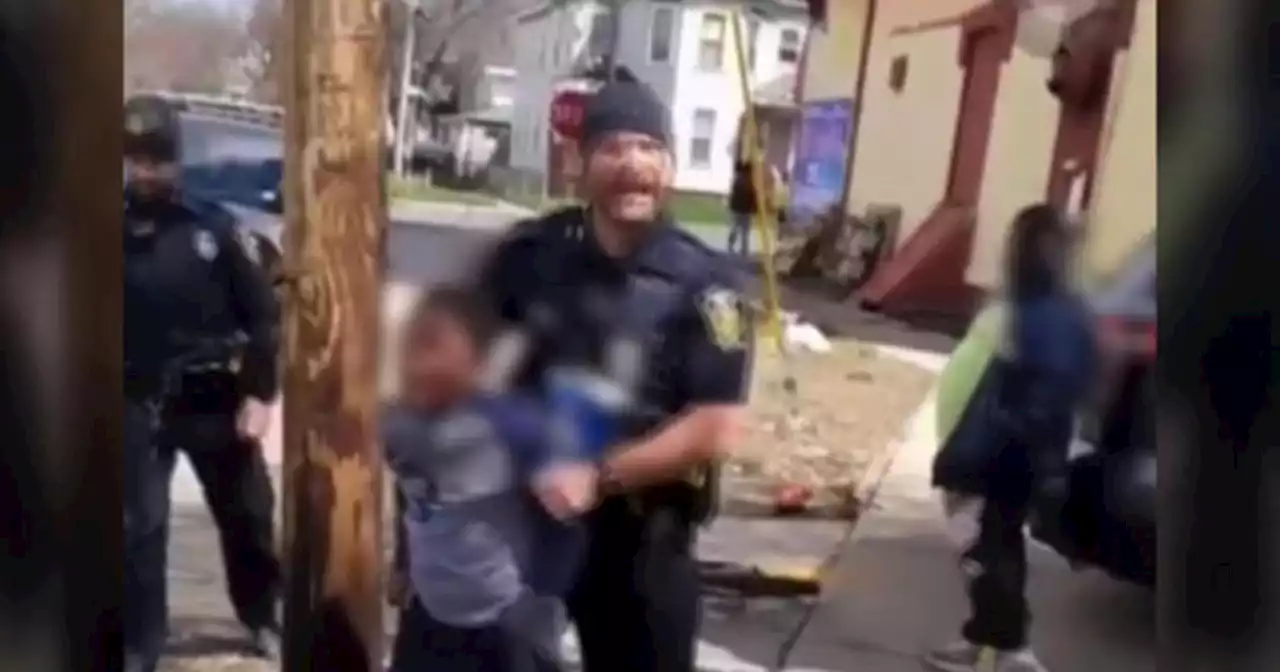 'Look at how he maltreated my son:' Father outraged after viral video shows police detaining crying 8-year-old boy