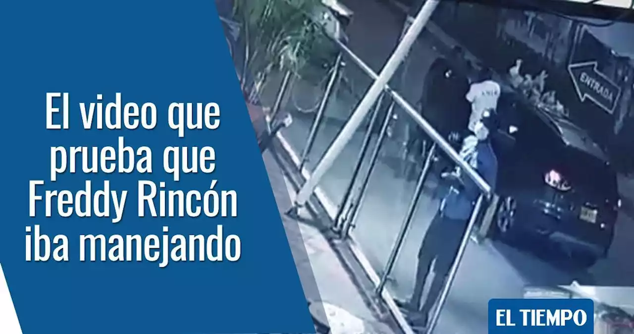 Freddy Rincón: el video que prueba que conducía el vehículo que chocó