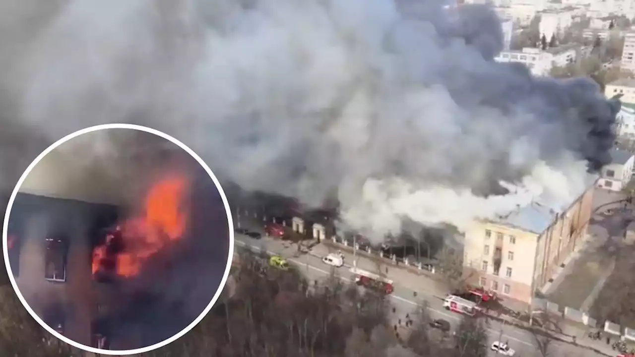 Huge fire at 'top secret' Russian defence HQ leaves one dead and 30 wounded