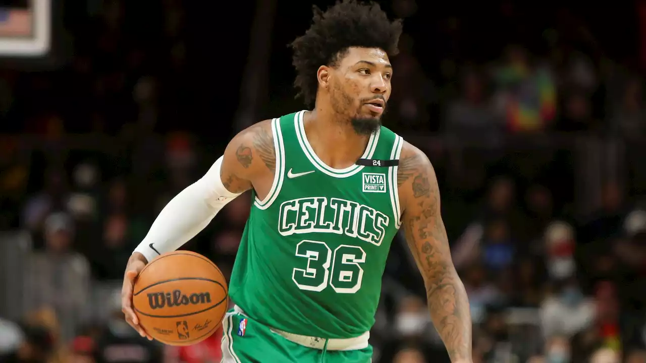 Marcus Smart Wears DPOY Robe to Celtics Vs. Nets Game 2