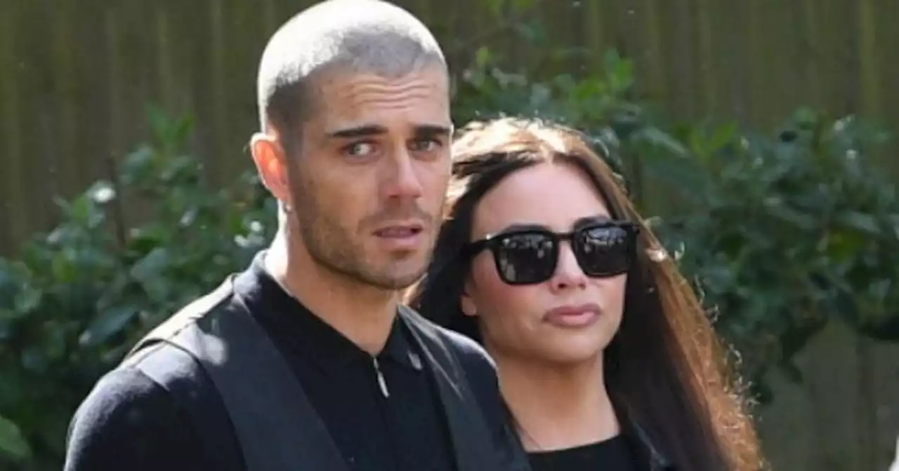 Max George supported by girlfriend Stacey Giggs at Tom Parker's funeral