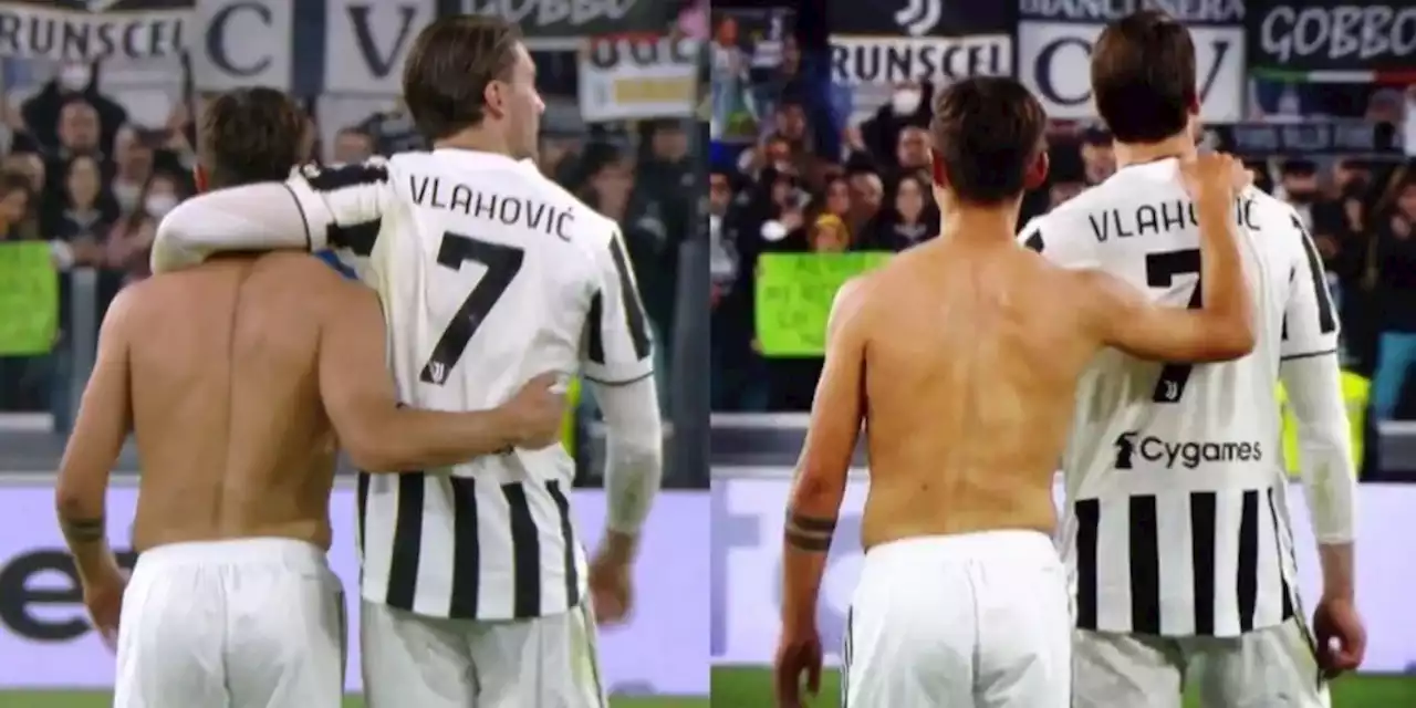 L’abbraccio finale tra Dybala e Vlahovic esalta (e rattrista) i tifosi della Juve