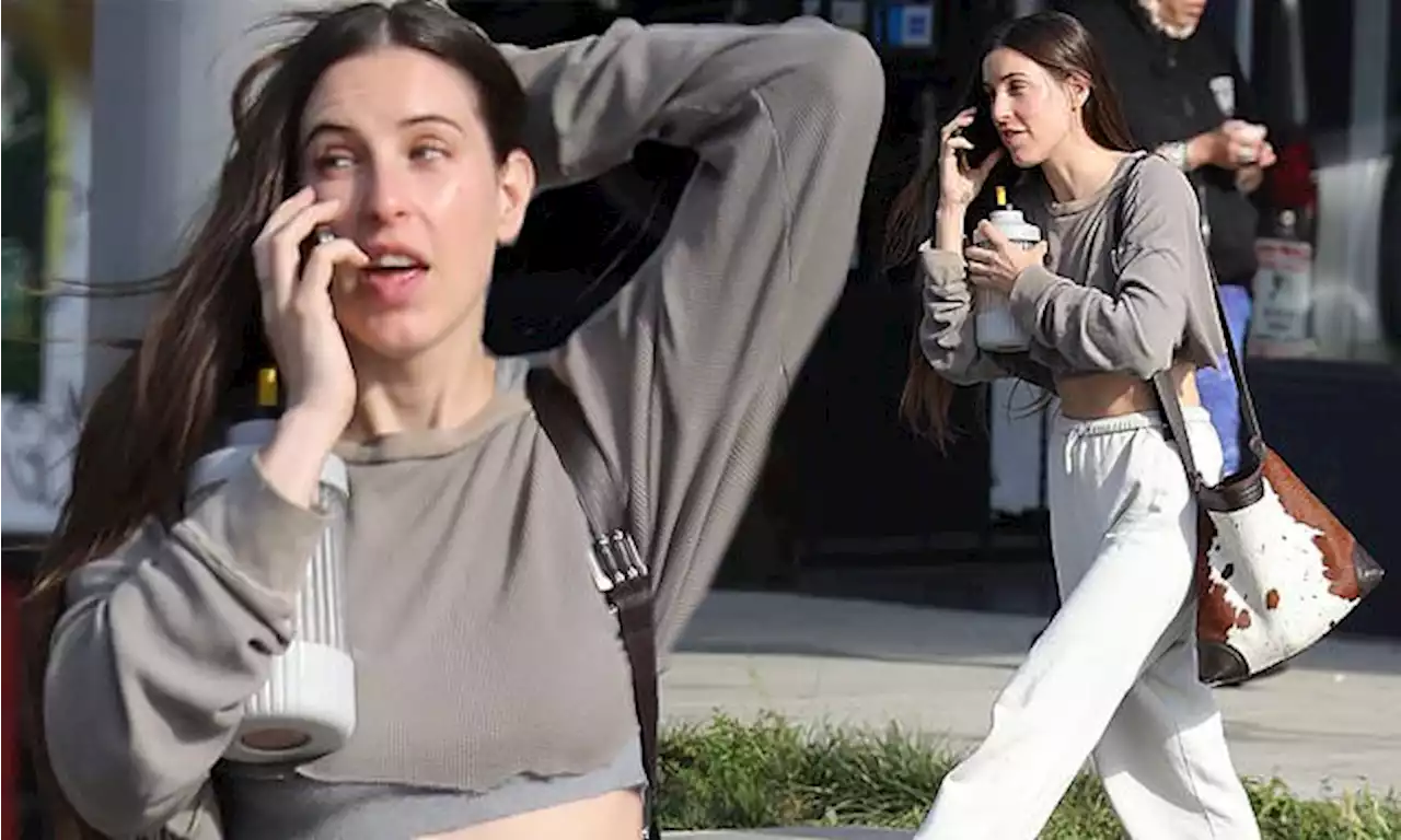 Scout Willis flashes her torso in grey sweats as she heads out in LA