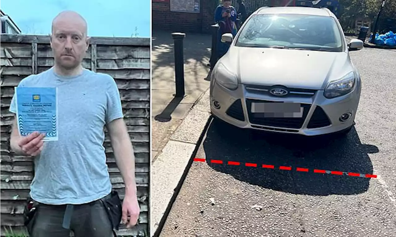 Driver claims he was hit with fine for parking because of car's SHADOW