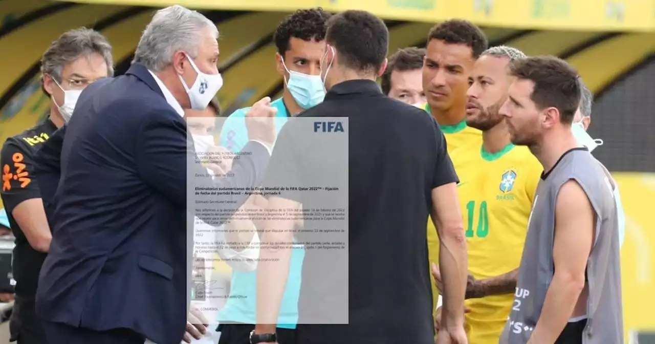 FIFA: Brasil juega de local con Argentina el match suspendido