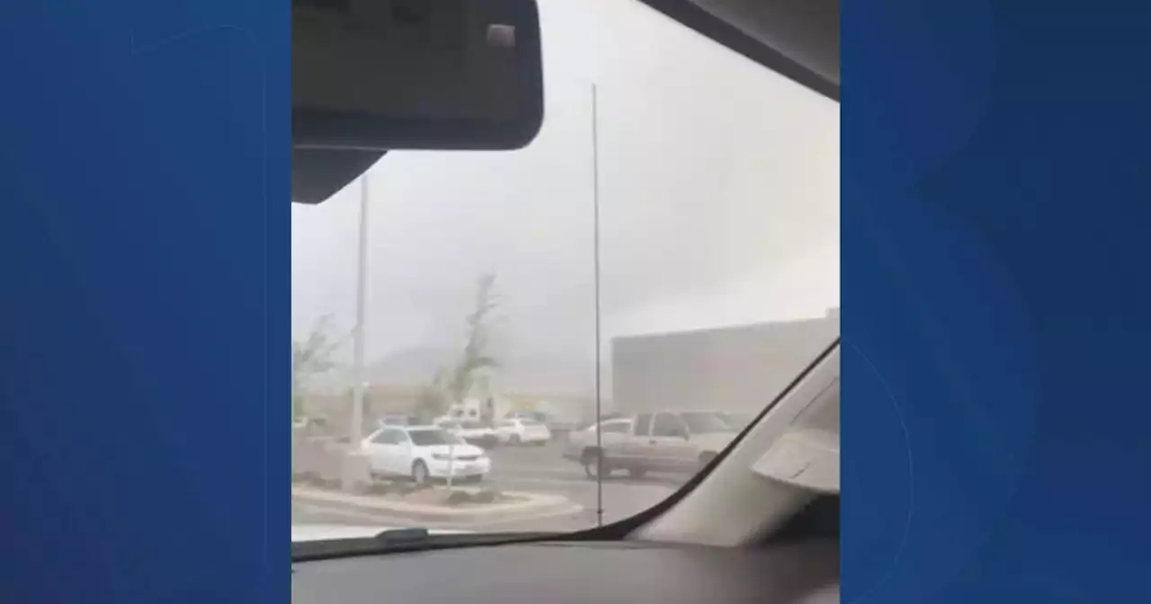 Large whirlwind of dust, debris seen in Saratoga Springs as storm pushes into Utah