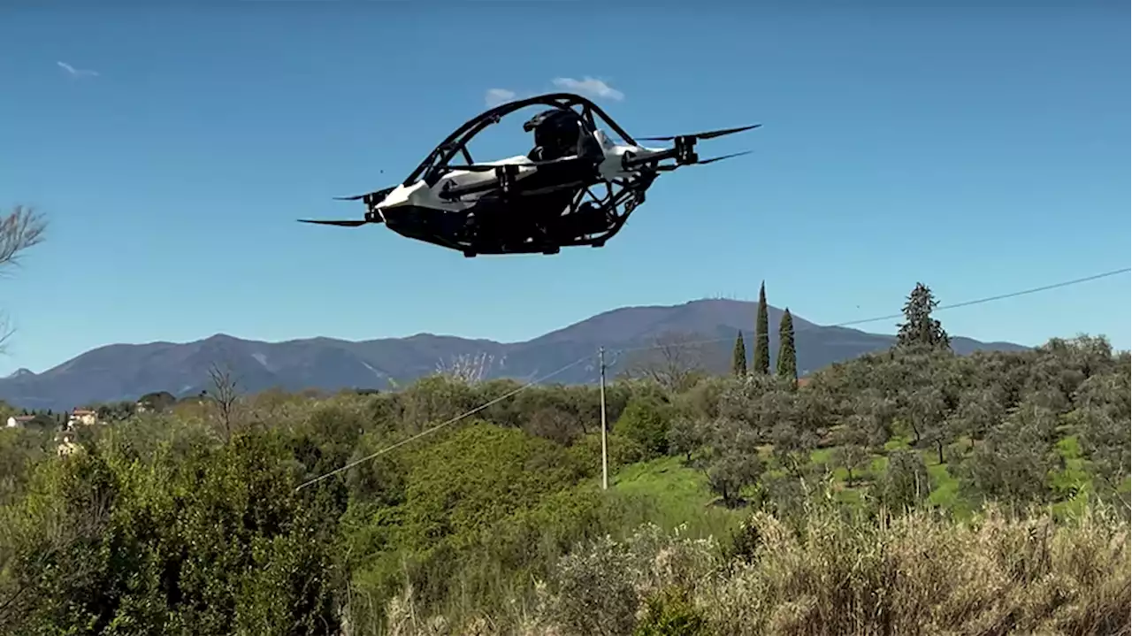 Watch: This One-Person eVTOL Floats Above the Tuscan Hillside Like a Flying Jet Ski