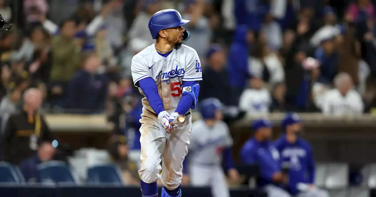 Betts homers twice as Dodgers down Padres, 6-1