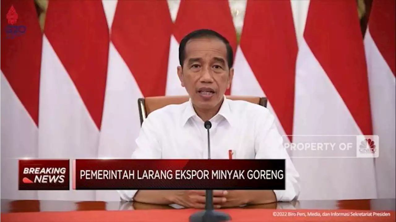 Jokowi Resmi Larang Ekspor Minyak Goreng & CPO, Ini Alasannya