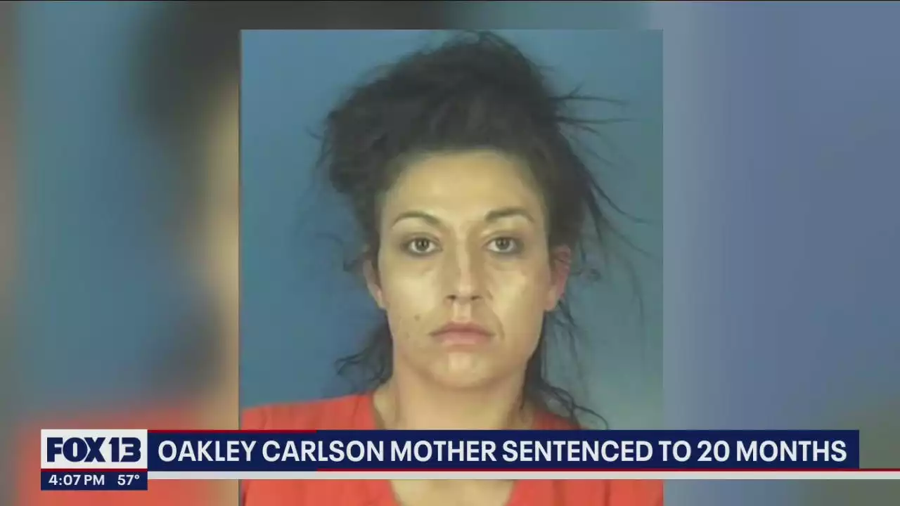 Mother of Oakley Carlson sentenced to 20 months for endangerment of another child