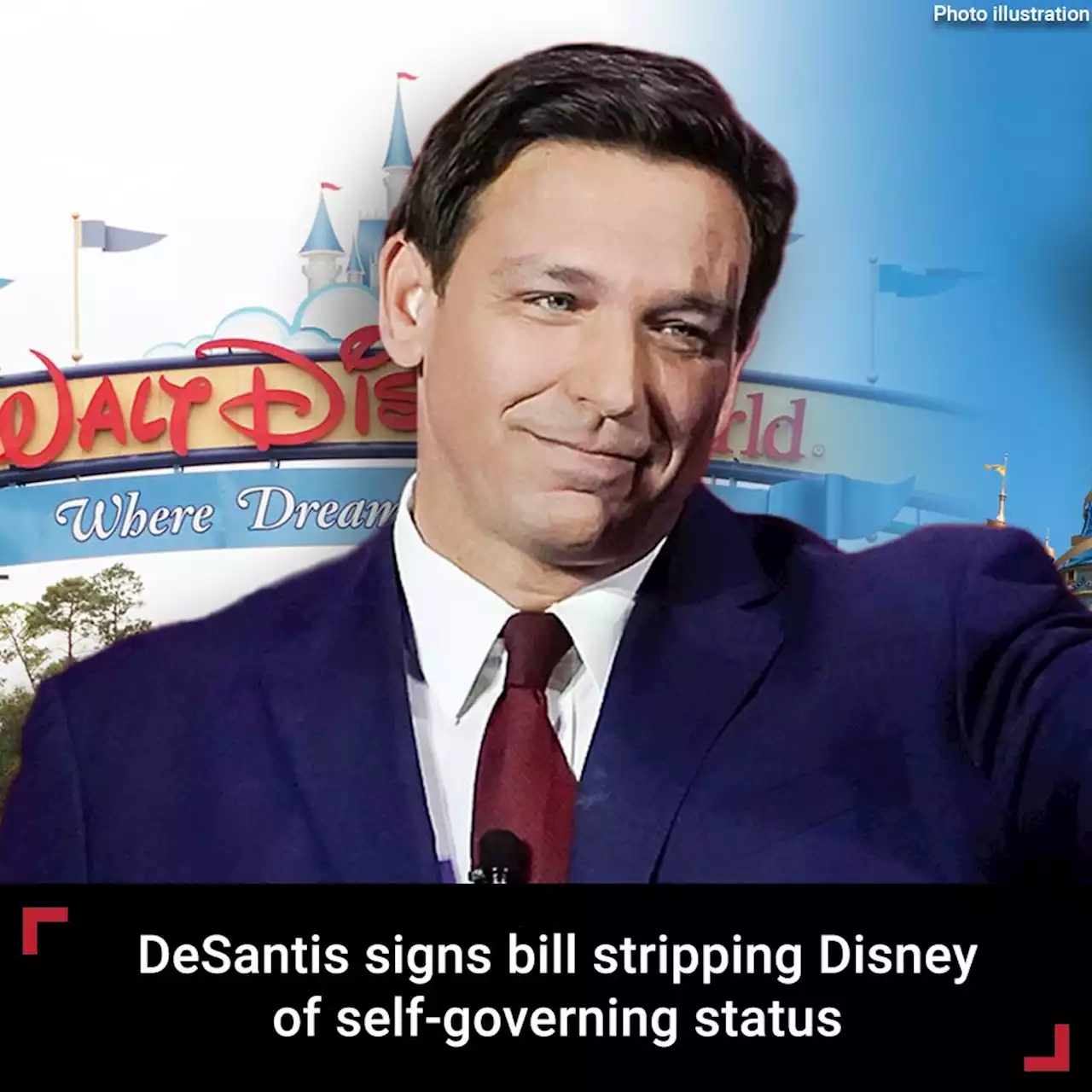 DeSantis signs bill stripping Disney of self governing status