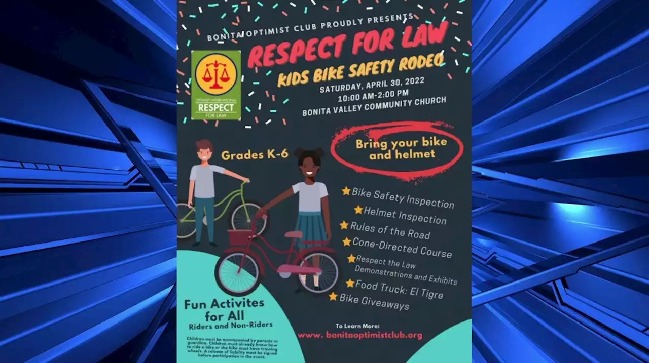 Bonita Optimist Club hosting 'Respect Law and Bike Rodeo' event -