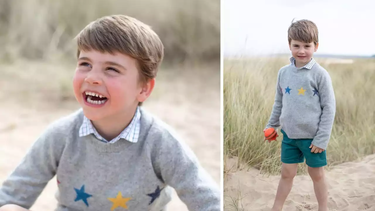 William and Kate share sweet photos of Prince Louis at the beach to mark fourth birthday